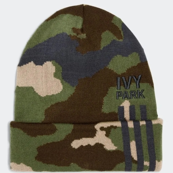 💥SOLD💥Beyonce Adidas x IVY PARK TRAILS TWO-IN-ONE BEANIE BALACLAVA Camo - Picture 2 of 6